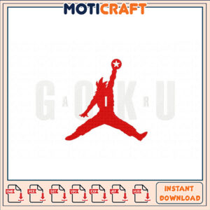 Goku Air Jordan Embroidery Design