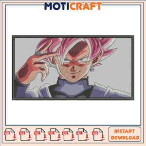 Goku Black Embroidery Design Instant Download