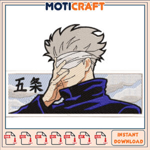 Gojo Satoru Embroidery Design