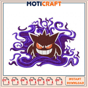 Gengar Embroidery Design Instant Download