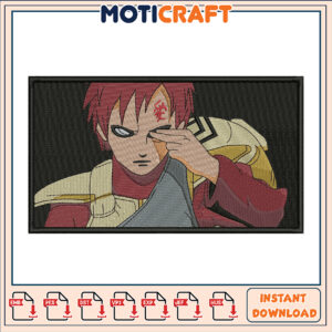 Gaara Embroidery Design Instant Download