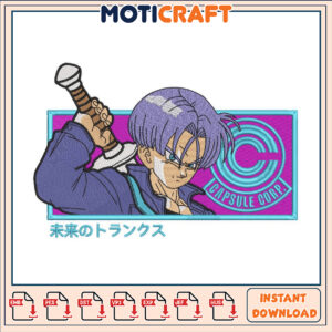 Future Trunks Embroidery Design