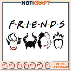 Friends Embroidery Design Disney Villains