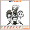 Four Character Embroidery Design Instant Download Template