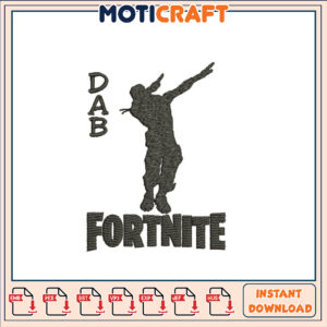 Fortnite Dab Embroidery Design Instant Download