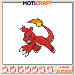 Exciting Charizard Embroidery Design for Instant Download