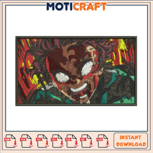 Exciting Anime Embroidery Design Instant Download Artwork