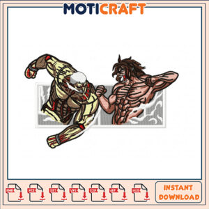 Epic Battle Embroidery Design for Instant Download Fun
