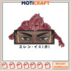 Embroidery Design, Eren Yeager Anime Face Patch 2 Embroidery Design, Eren Yeager Anime Face Patch
