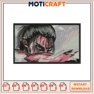 Embroidery Design for Fierce Anime Character Download Now