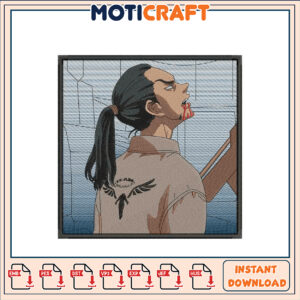 Embroidery Design Anime Character Patch
