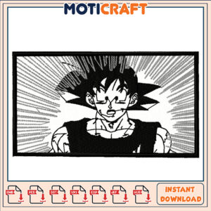 Embroidered Design of Iconic Anime Character Instant Download