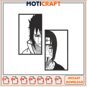 Embroidered Design of Iconic Anime Characters Instant Download