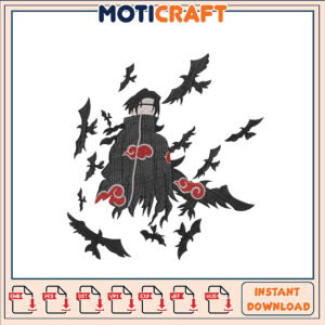 Embroidered Bat Design Instant Download for Crafts and Decor
