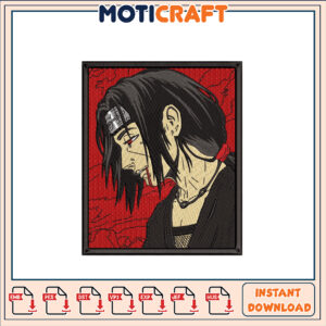 Embroidered Anime Art Design Instant Download for Creatives