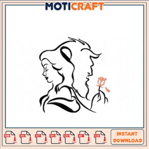 Elegant Couples Embroidery Design Instant Download Pattern