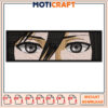 Elegant Anime Eye Embroidery Design Instant Download File