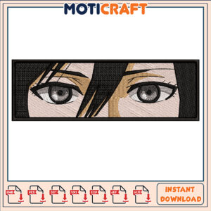 Elegant Anime Eye Embroidery Design Instant Download File