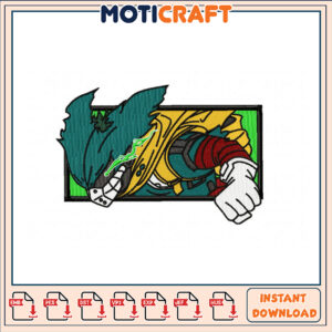 Dynamic Superhero Embroidery Design Instant Download File