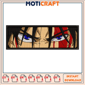 Dynamic Embroidery Design of Intense Warrior Eyes Download