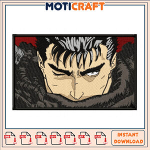 Dynamic Embroidery Design of Intense Character Face Art