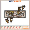 Dynamic Embroidery Design Featuring Bold Character Detail