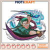 Dynamic Embroidery Design featuring a Powerful Warrior Action Scene