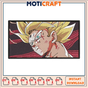 Dynamic Dragon Ball Super Embroidery Design Instant Download