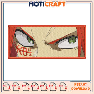 Dynamic Anime Inspired Embroidery Design for Instant Download