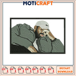 Drake Embroidery Design Instant Download