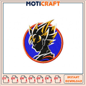Dragon Ball Z Inspired Embroidery Design Instant Download