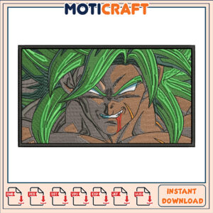 Dragon Ball Super Broly Embroidery Design