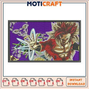 Dragon Ball Super Embroidery Design Instant Download