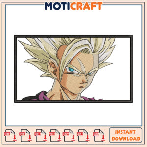 Dragon Ball Inspired Embroidery Design Instant Download Art
