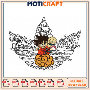 Dragon Ball Goku Embroidery Design Instant Download File