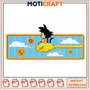 Dragon Ball Inspired Embroidery Design for Instant Download