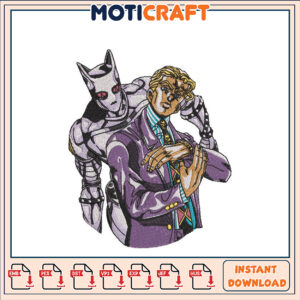 Dio & Killer Queen Embroidery Design Instant Download