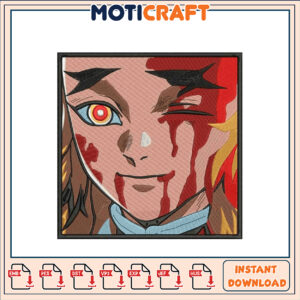 Demon Slayer Tanjiro Embroidery Design Instant Download
