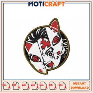 Demon Slayer Mask Embroidery Design