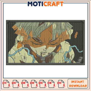Demon Slayer Giyu Tomioka Embroidery Design