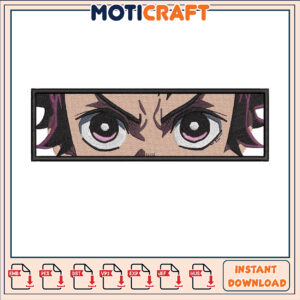 Demon Slayer Eyes Embroidery Design Instant Download