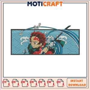 Demon Slayer Embroidery Design Instant Download File Set