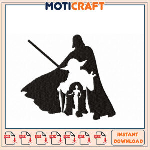 Darth Vader Yoda Embroidery Design