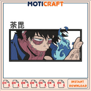 Dabi My Hero Academia Embroidery Design