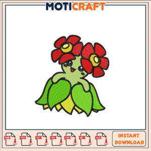 Cute Flower Pokemon Embroidery Design