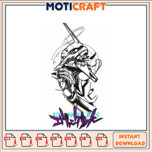 Cool Evangelion Embroidery Design for Instant Download