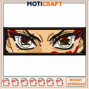 Cool Anime Eye Embroidery Design Instant Download File