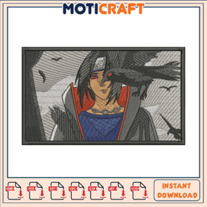 Cool Anime Character Embroidery Design Instant Download File