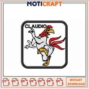 Claudio Rooster Embroidery Design