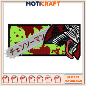 Charming Chainsaw Man Embroidery Design for Instant Download